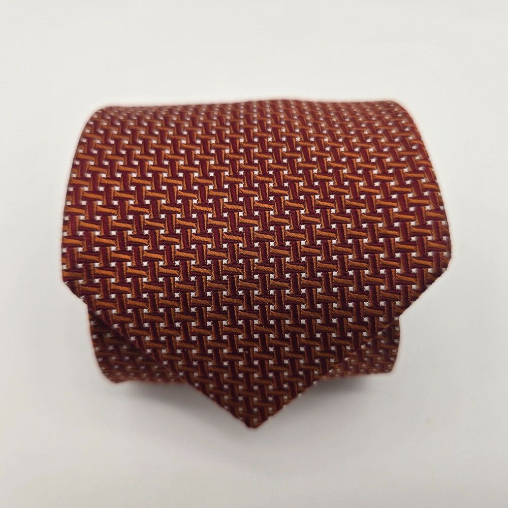 Jos. A. Bank Signature Collection Red Embroidered Silk Tie 3.5x60